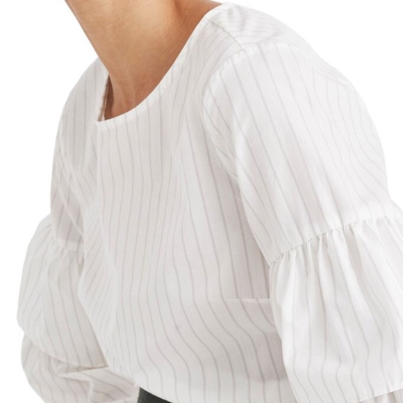 Madewell Stripe Tiered Sleeve Top - Picture 1 of 6